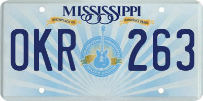 MS license plate OKR263
