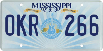 MS license plate OKR266