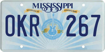 MS license plate OKR267