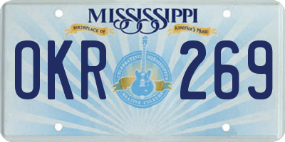 MS license plate OKR269