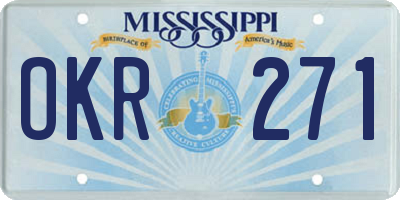 MS license plate OKR271