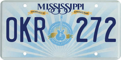 MS license plate OKR272