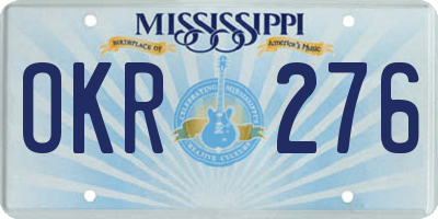 MS license plate OKR276