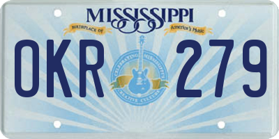 MS license plate OKR279