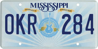 MS license plate OKR284