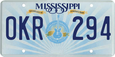 MS license plate OKR294