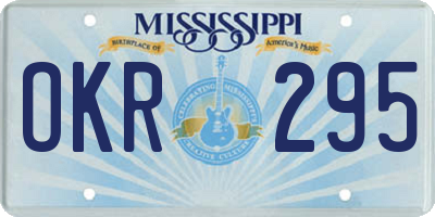 MS license plate OKR295