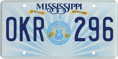 MS license plate OKR296