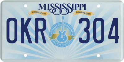 MS license plate OKR304