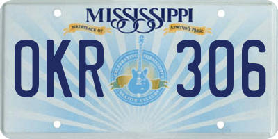 MS license plate OKR306