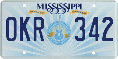 MS license plate OKR342