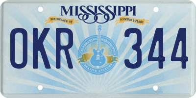 MS license plate OKR344