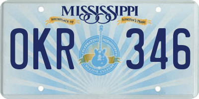 MS license plate OKR346