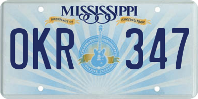 MS license plate OKR347