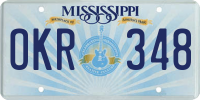 MS license plate OKR348