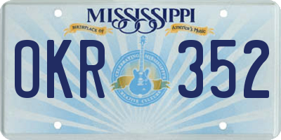 MS license plate OKR352