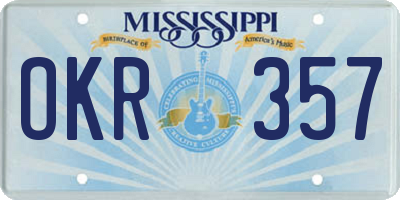 MS license plate OKR357