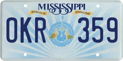 MS license plate OKR359