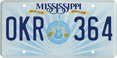 MS license plate OKR364