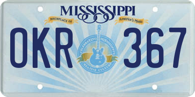 MS license plate OKR367