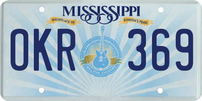 MS license plate OKR369