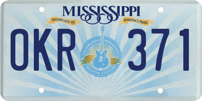 MS license plate OKR371