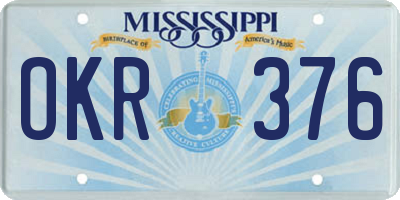 MS license plate OKR376