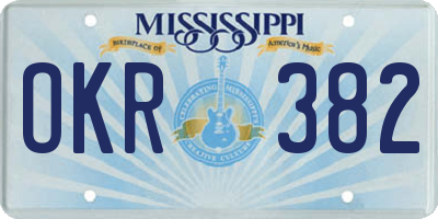 MS license plate OKR382