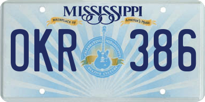 MS license plate OKR386
