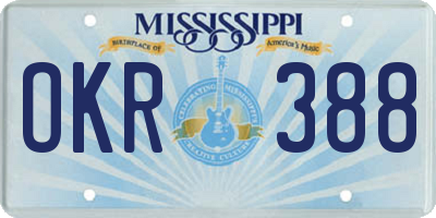 MS license plate OKR388