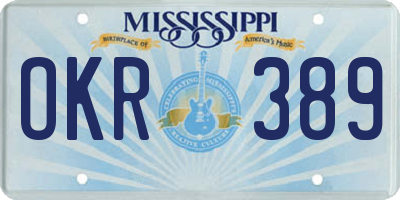 MS license plate OKR389
