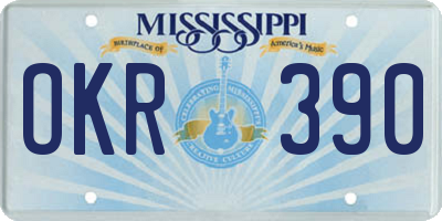 MS license plate OKR390