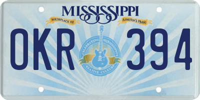 MS license plate OKR394