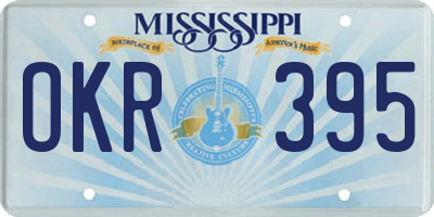 MS license plate OKR395