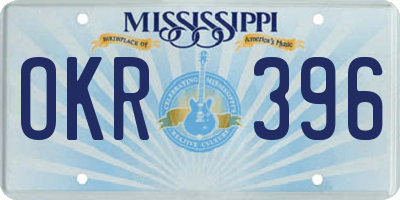 MS license plate OKR396