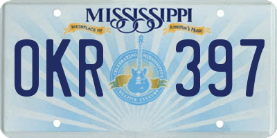 MS license plate OKR397