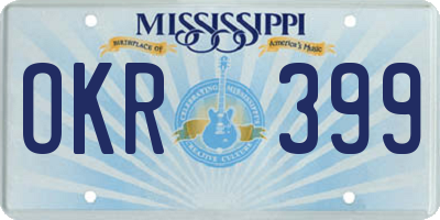 MS license plate OKR399