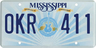 MS license plate OKR411