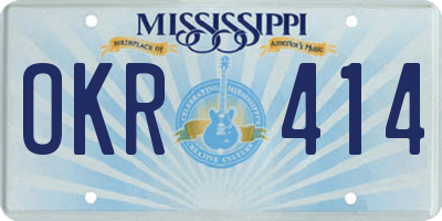 MS license plate OKR414