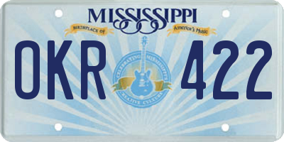 MS license plate OKR422