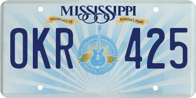 MS license plate OKR425