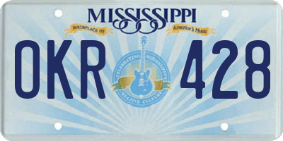 MS license plate OKR428