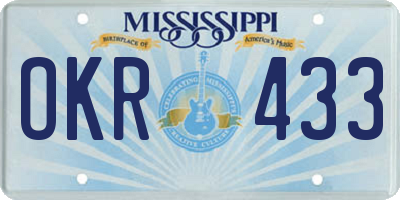 MS license plate OKR433