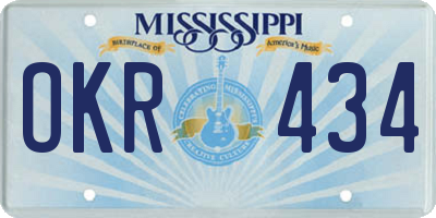 MS license plate OKR434
