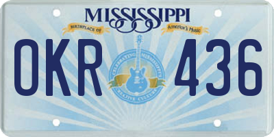 MS license plate OKR436