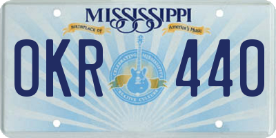 MS license plate OKR440