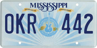 MS license plate OKR442