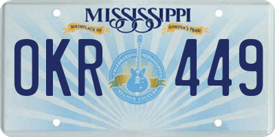 MS license plate OKR449