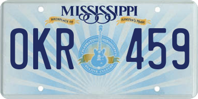 MS license plate OKR459