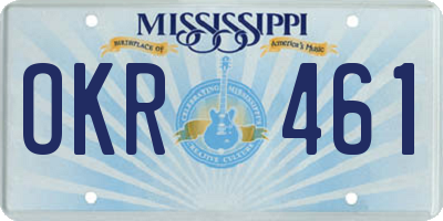MS license plate OKR461